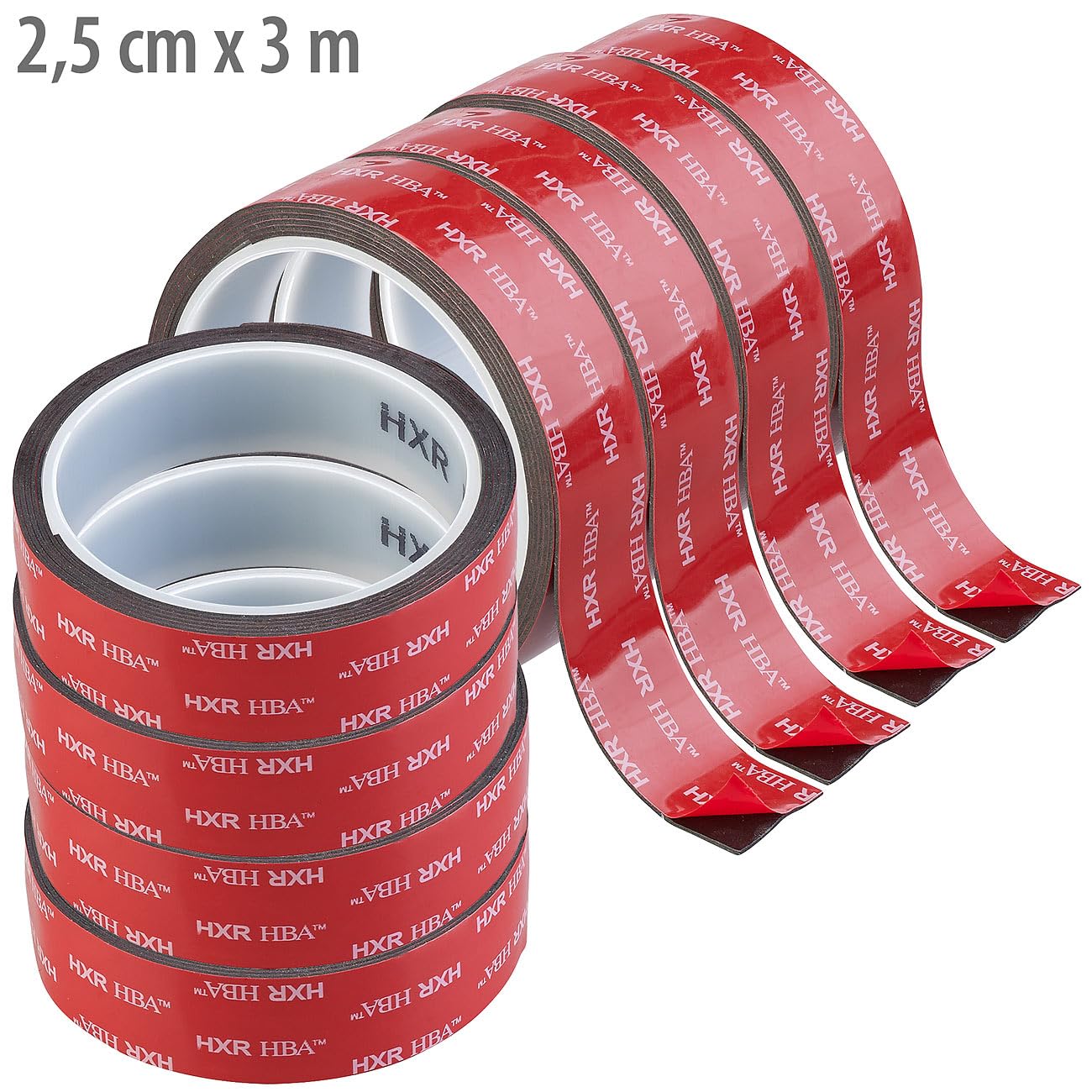 agt-acryl-doppelklebeband-schwarz-2-5-cm-x-3-m-8er-set image 2