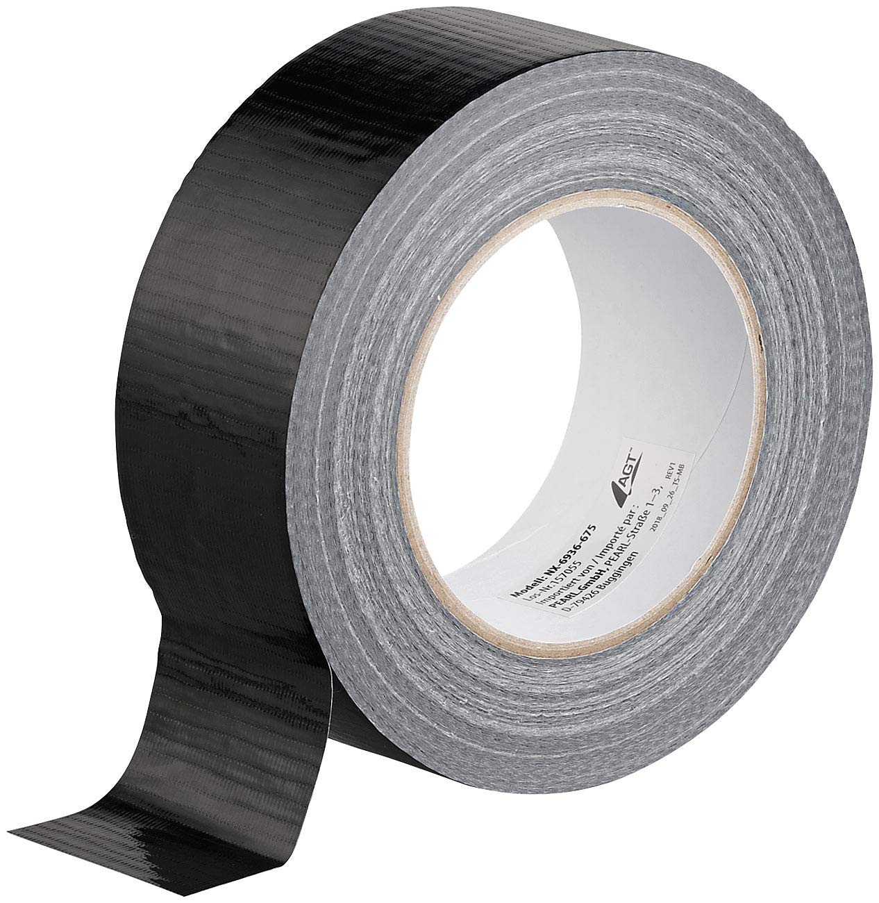 agt-gewebe-klebeband-schwarz-48mm-x-50m-4er-set-reissfest image 2