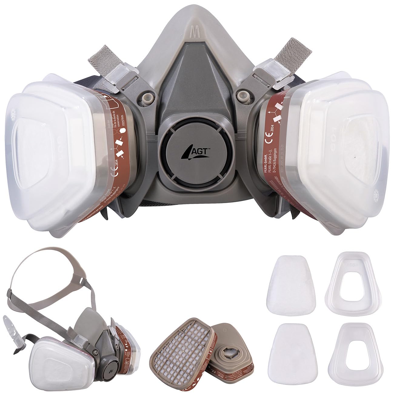 agt-as-100-halbmaske-2er-set-a1p2-mit-gasfilter image 7