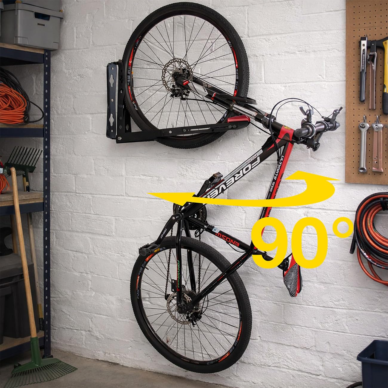 agt-fahrrad-wandhalterung-2er-set-schwenkbar-bis-35-kg image 3