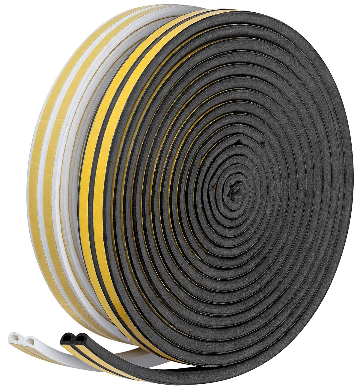 agt-dichtungsband-selbstklebend-d-profil-4x8m-wei-schwarz image 1