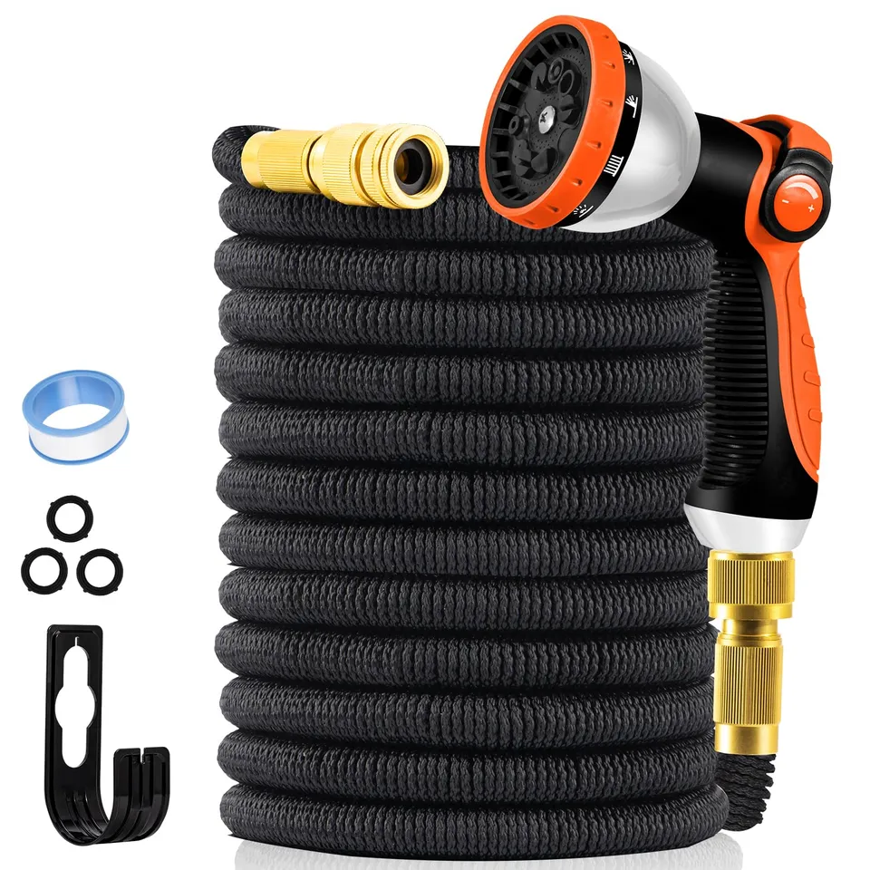 yofidra-gartenschlauch-flexibel-30m-10-spr-hmuster-schwarz image 1