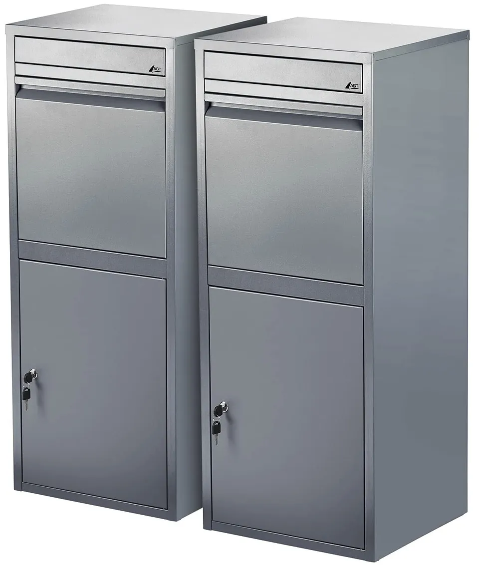 agt-paketbriefkasten-xxl-2er-set-grau-mit-r-ckholsperre image 1