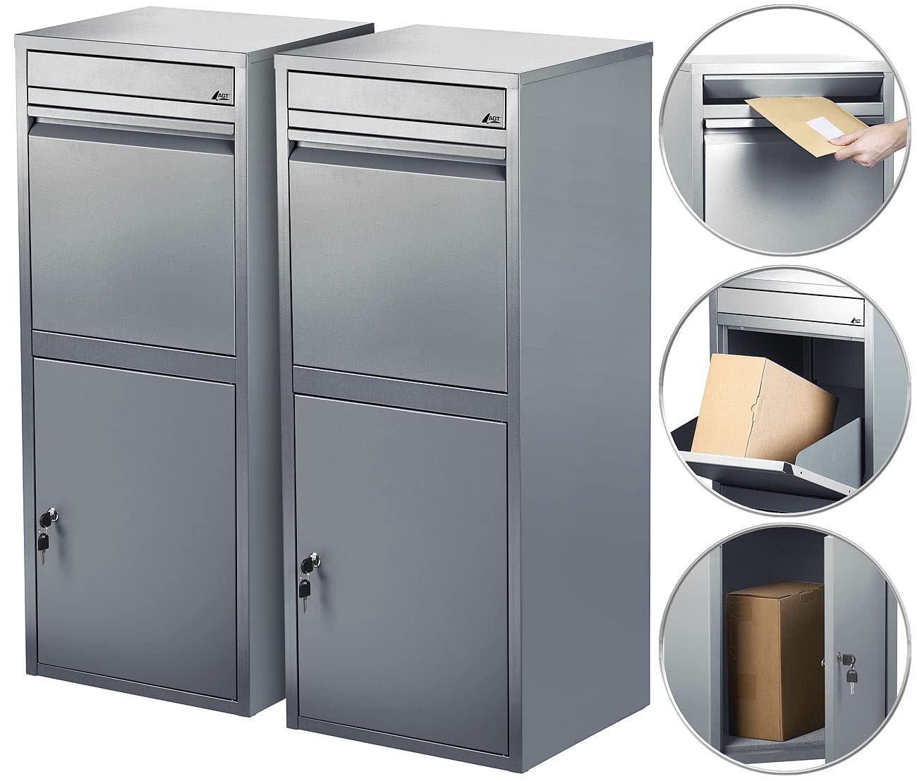 agt-paketbriefkasten-xxl-2er-set-grau-mit-r-ckholsperre image 2