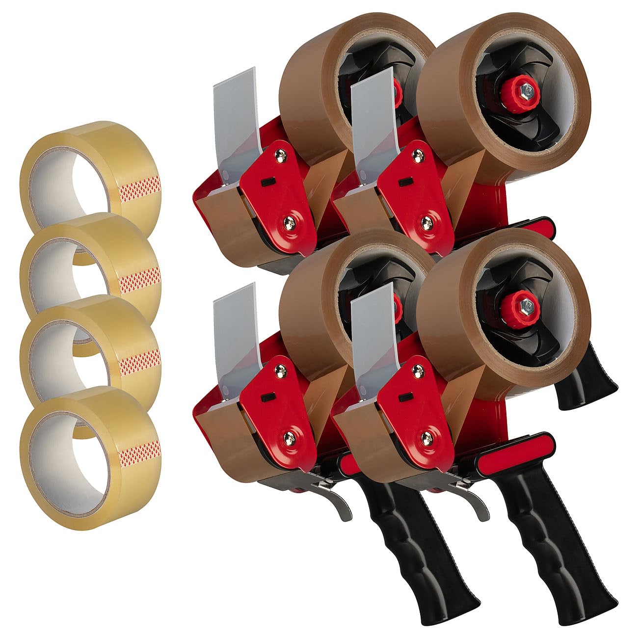 agt-kleberollen-set-paketband-handabroller-2er-mit-8-packb-ndern image 1