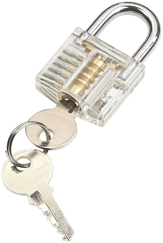 agt-transparentes-bungsschloss-lockpicking-mit-2-schl-sseln image 1