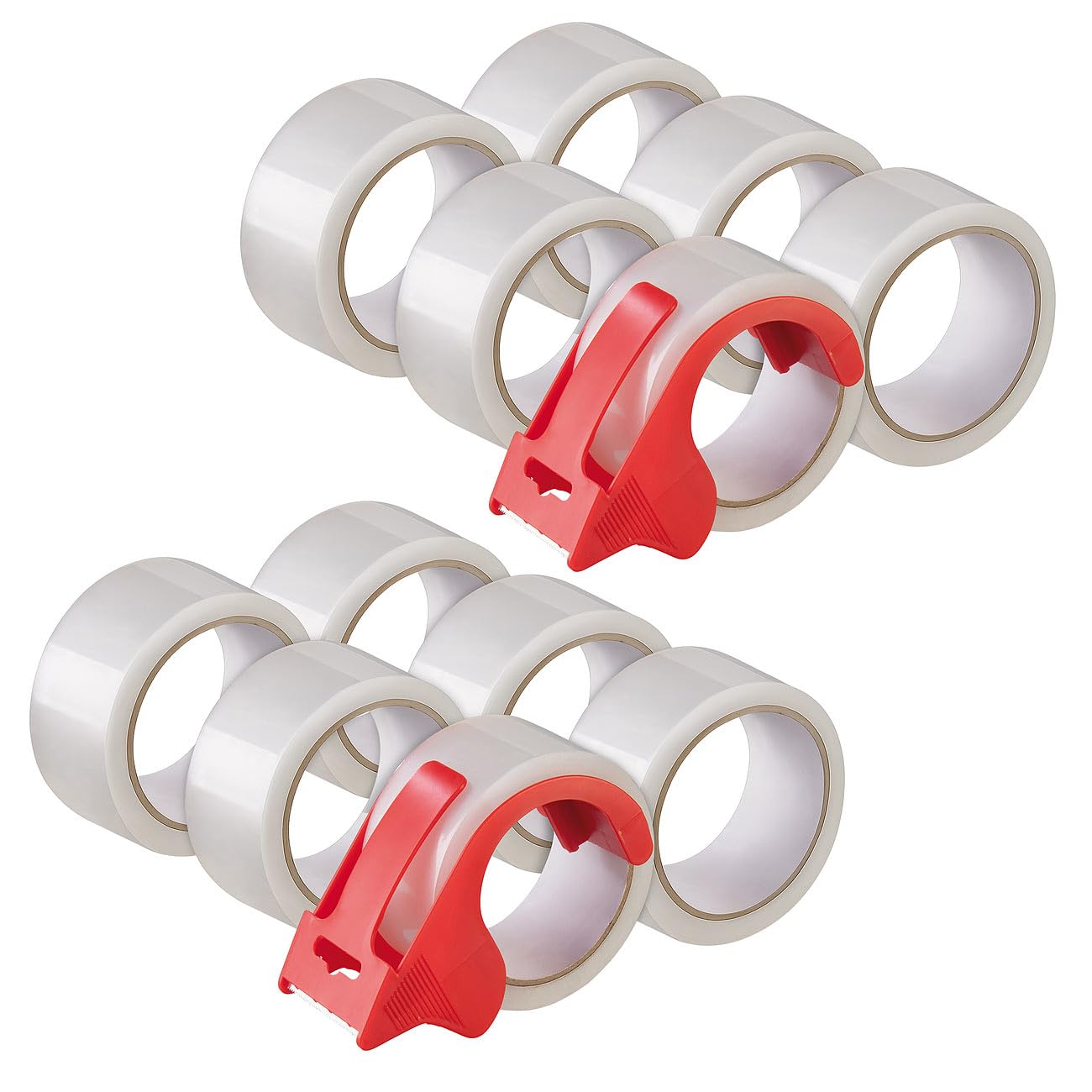 agt-paketband-abroller-2er-set-mit-12-transparenten-rollen image 1