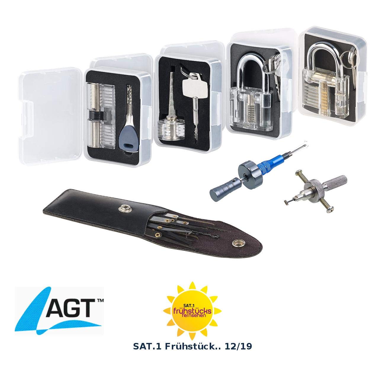 agt-profi-lockpicking-set-19-tlg-mit-4-bungsschl-ssern image 2