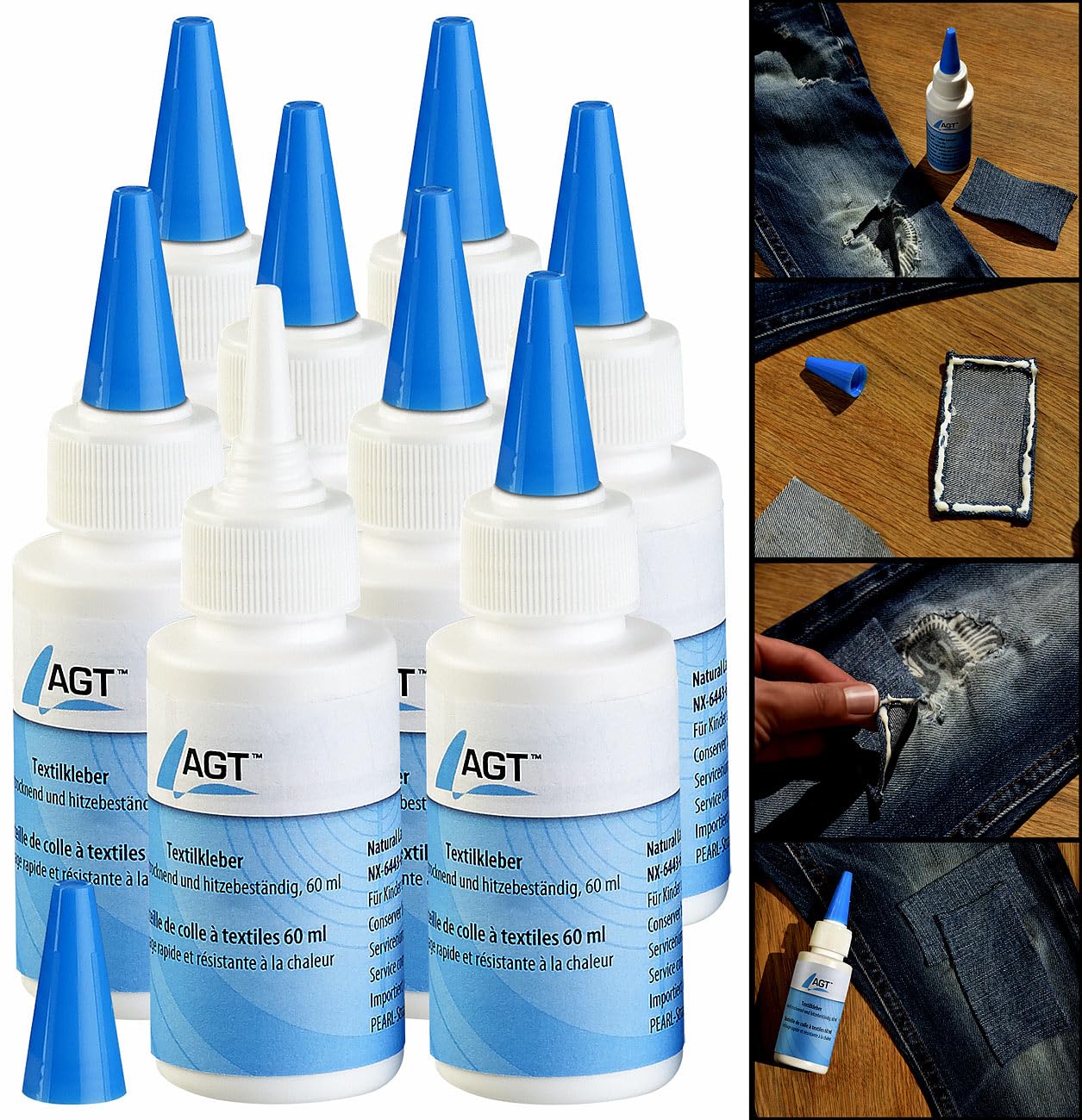 agt-textilkleber-waschfest-8x60ml-stoffkleber-jeans-kleidung image 2