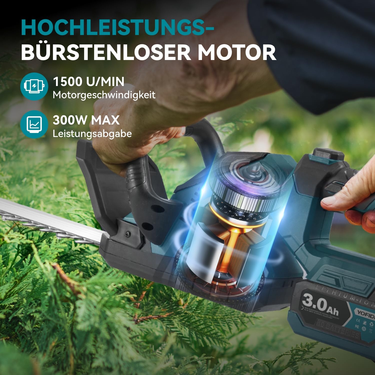yofidra-akku-heckenschere-52-cm-mit-akku-und-grasschere image 2