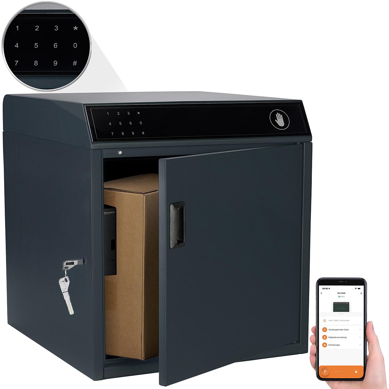 agt-paketbriefkasten-stahl-wlan-gateway-pin-app-schwarz-46-cm image 4