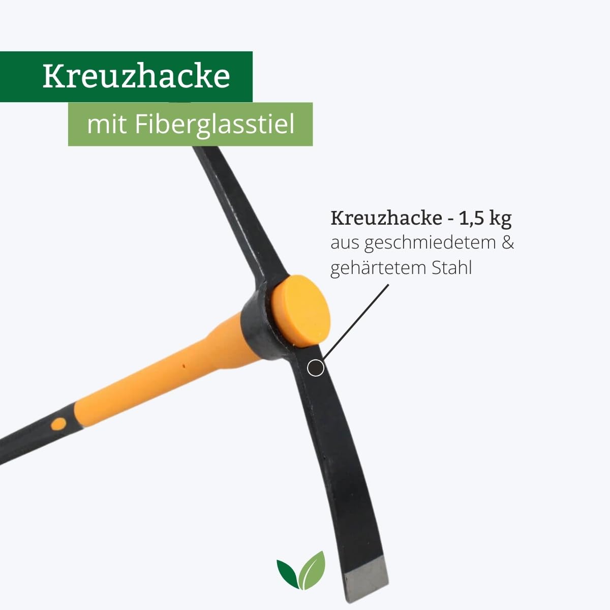 galaflor-kreuzhacke-1-5-kg-spitzhacke-mit-90-cm-fiberglasstiel image 2