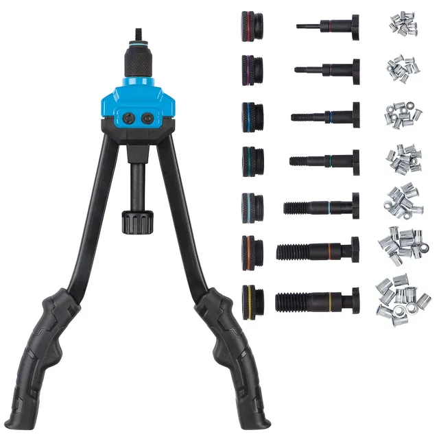 agt-nietmutternzange-40-cm-set-mit-80-nietmuttern-m3-m12 image 1