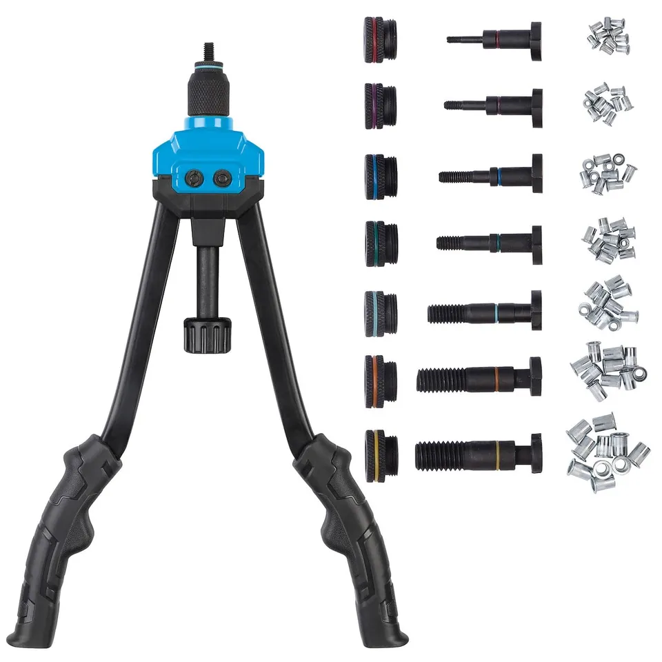 agt-nietmutternzange-40-cm-set-mit-80-nietmuttern-m3-m12 image 1