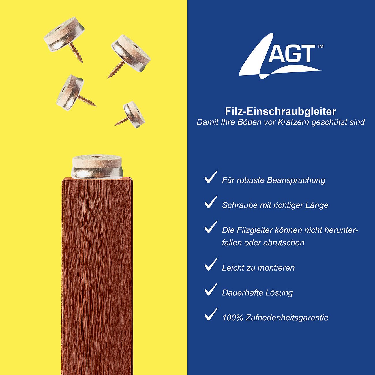 agt-filzgleiter-zum-schrauben-25mm-32er-set-bodenschutz image 2