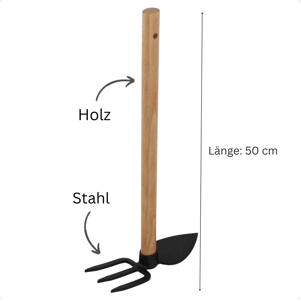 galaflor-doppelhacke-50cm-gartenhacke-herzform-holzgriff image 6