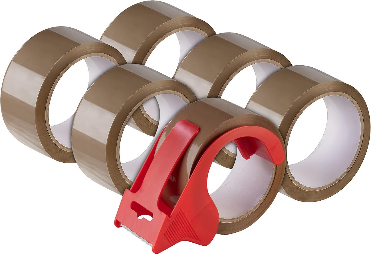 agt-paketband-abroller-mit-6-braunen-packb-ndern-hand-set image 1