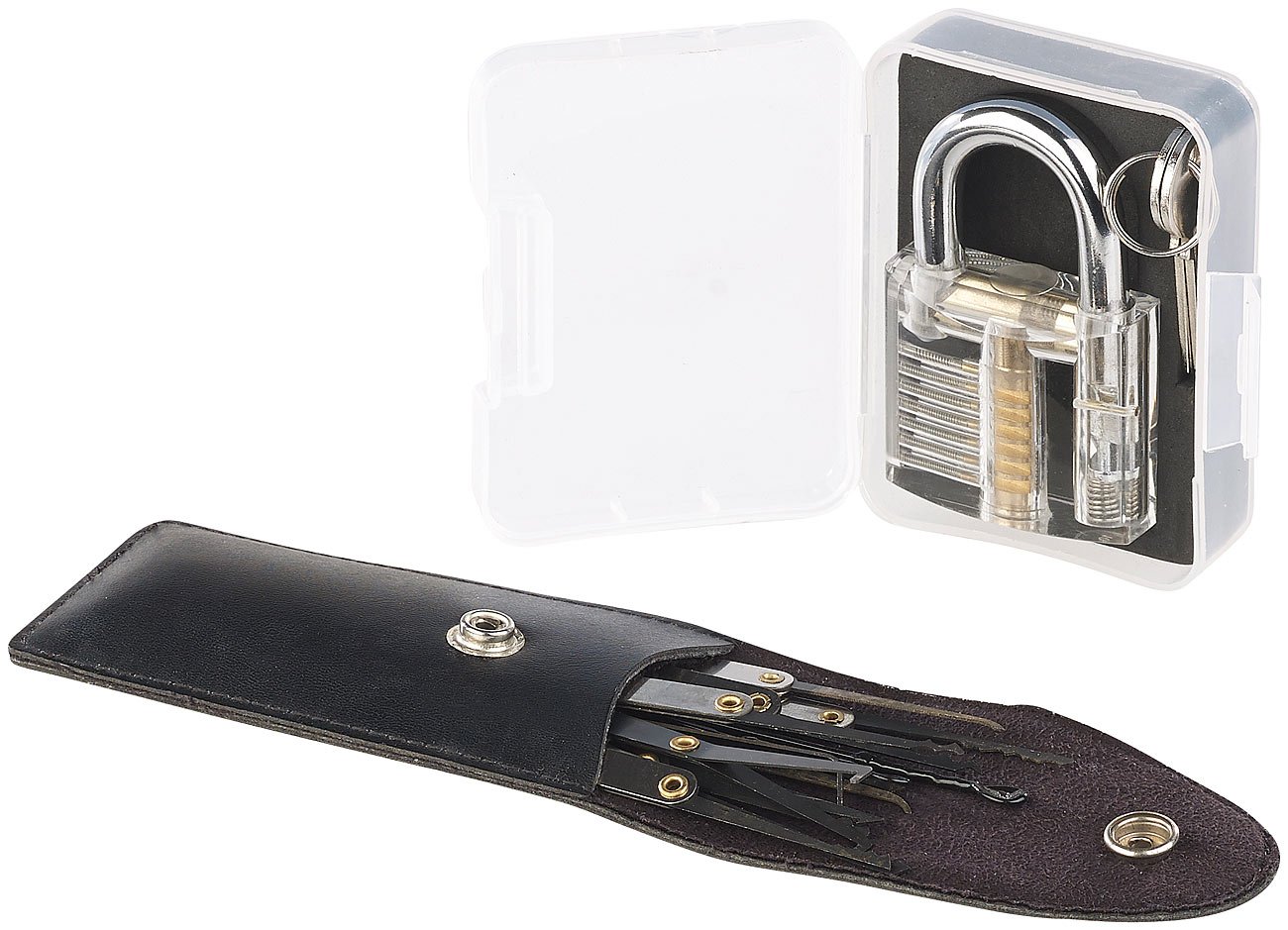 agt-bungsschloss-lockpicking-set-17-teilig-transparent-dietrich image 1