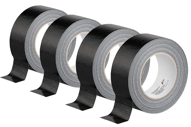 agt-gewebe-klebeband-schwarz-48mm-x-50m-4er-set-reissfest image 1