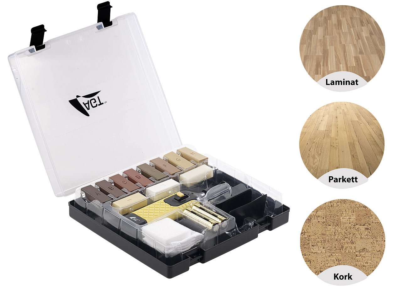 agt-handwerkzeuge-wrs-11-plh-parkett-reparatur-set-wachs-11-farben-koffer image 2