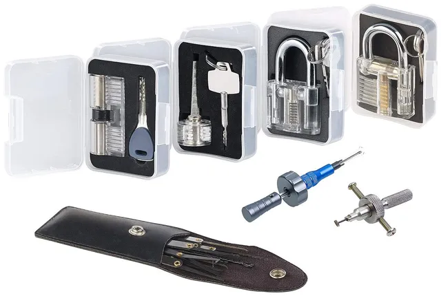 agt-profi-lockpicking-set-19-tlg-mit-4-bungsschl-ssern image 1