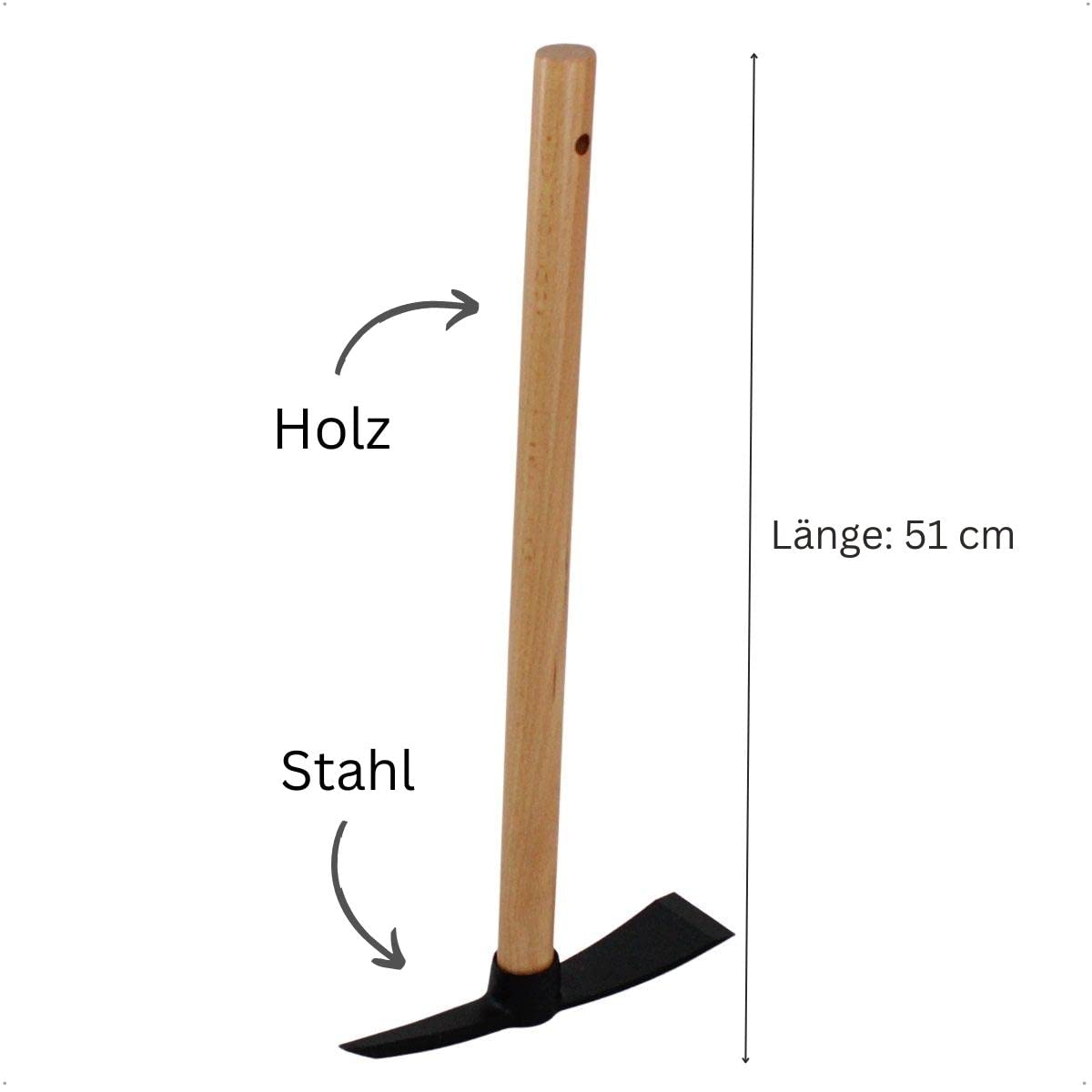 galaflor-gartenwerkzeuge-kleinpickel-51cm-stahl-holzgriff image 6
