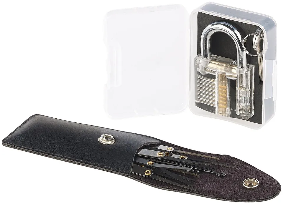 agt-bungsschloss-lockpicking-set-17-teilig-transparent-dietrich image 1