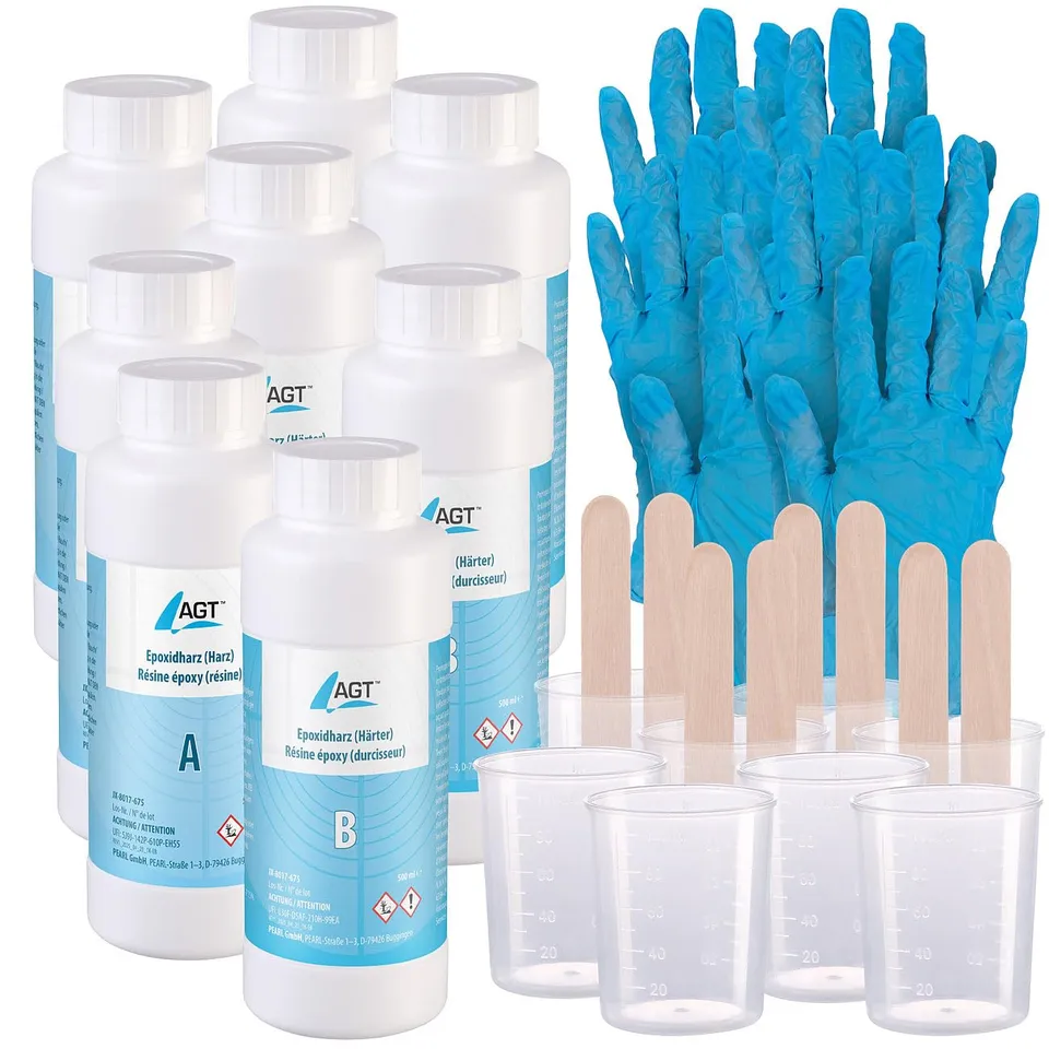 agt-epoxidharz-transparent-1000-ml-epoxykleber-set-blasenfrei image 1
