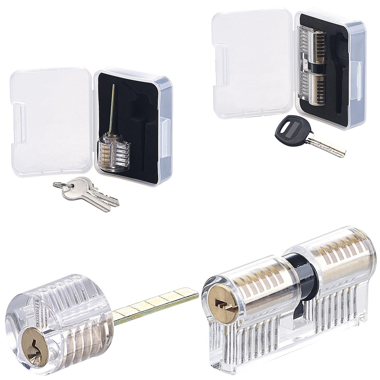 agt-bungsschloss-lockpicking-set-2-t-rschl-sser-transparent image 1