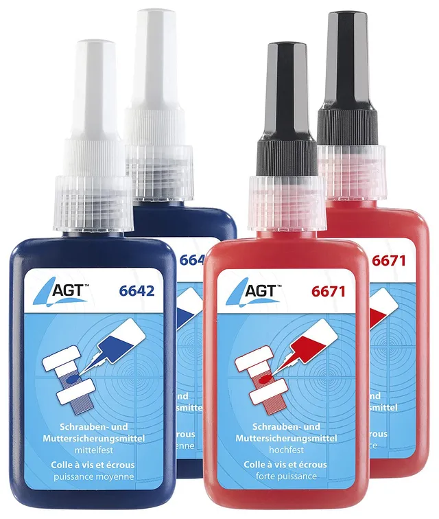 agt-schraubenkleber-schraubensicherung-4x50ml-mittel-hochfest image 1
