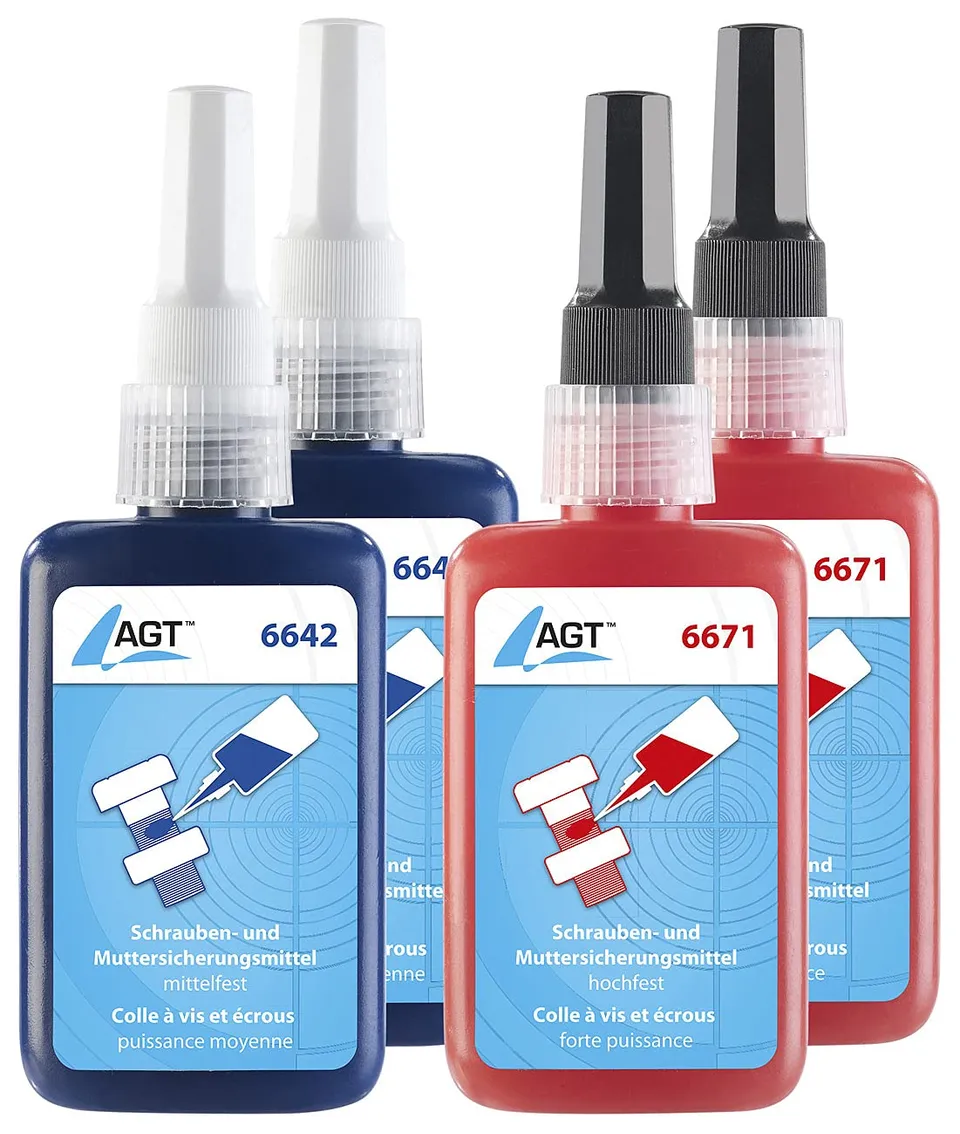 agt-schraubenkleber-schraubensicherung-4x50ml-mittel-hochfest image 1
