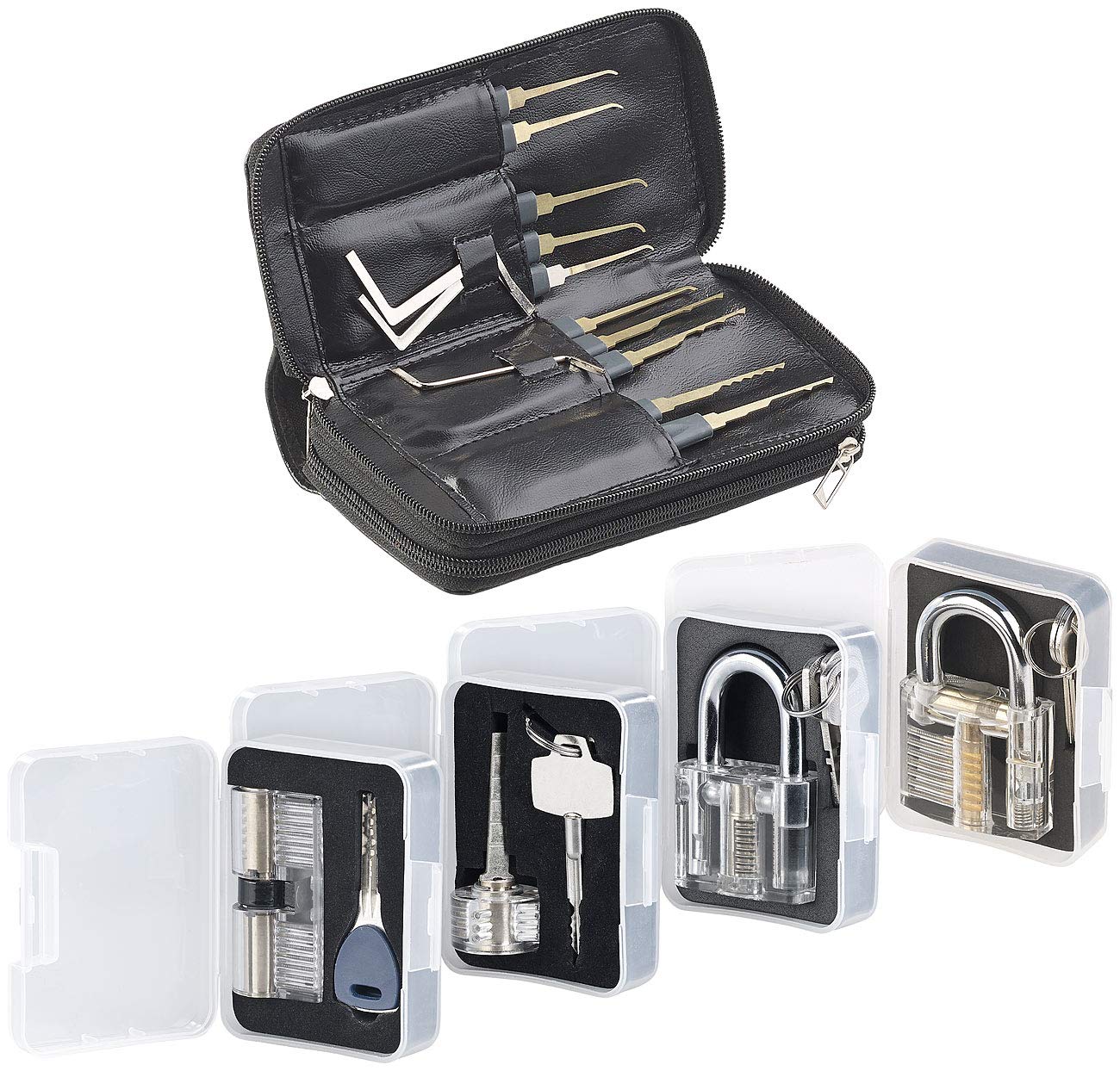 agt-profi-lockpicking-set-32-tlg-mit-4-bungsschl-ssern-titan image 1
