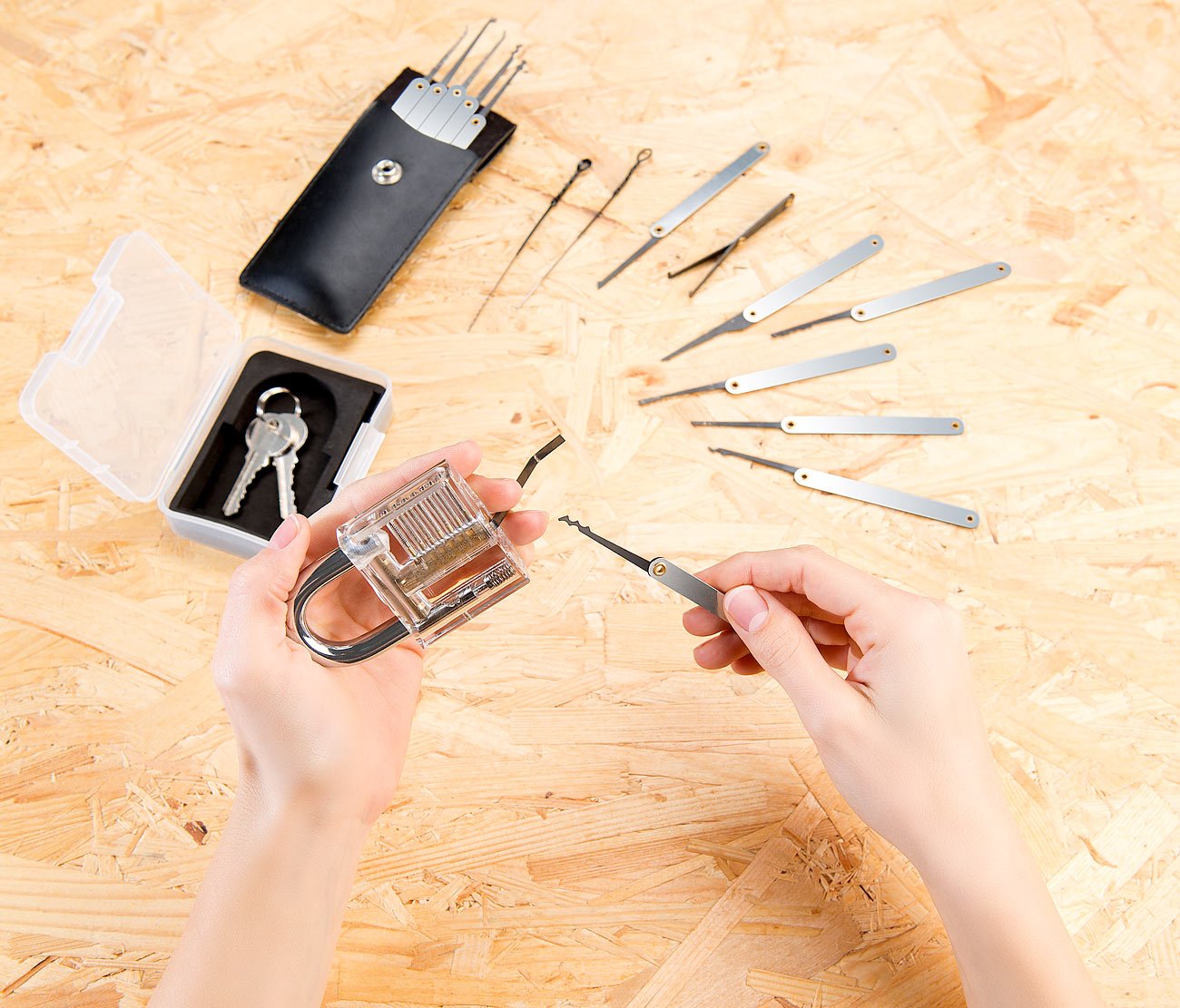agt-bungsschloss-lockpicking-set-17-teilig-transparent-dietrich image 5